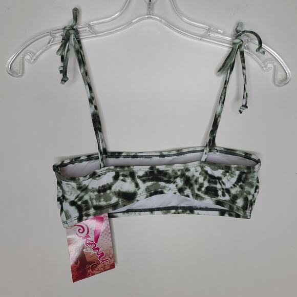 NWT Kanu Surf Groovy olive green tie dye bandeau bikini top - 12 - Picture 2 of 6